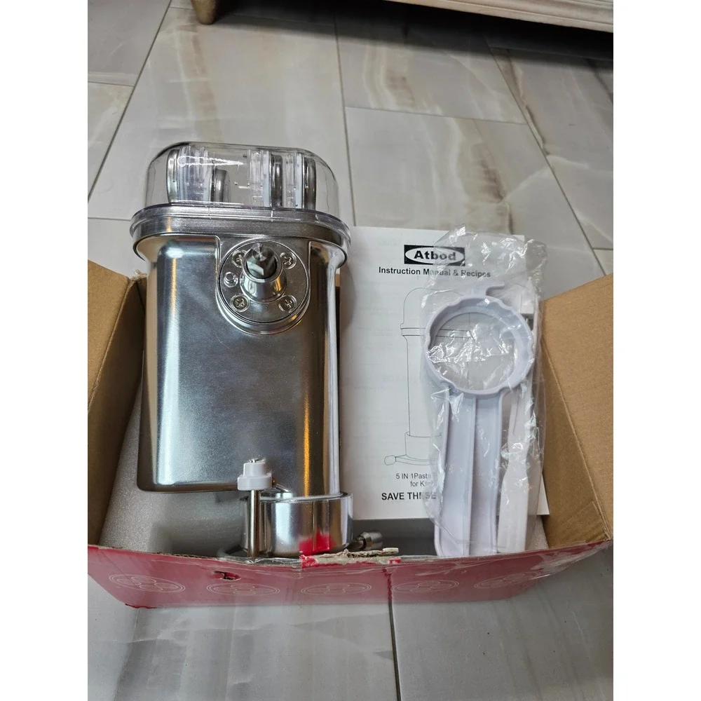 Atbod 5-in-1 Pasta Maker Attachment for KitchenAid Stand Mixer Stainless B2 - Picture 16 of 16